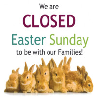 Closed Easter Sunday